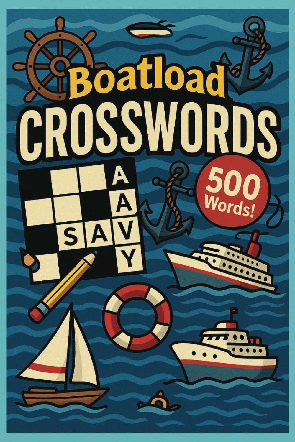 Boatload Of Crossword Puzzles Nautical Fun For Sea Lovers Sail Through 50 Ocean Sailing U0026 Sea Life Puzzles Large Print For Adults Scheich