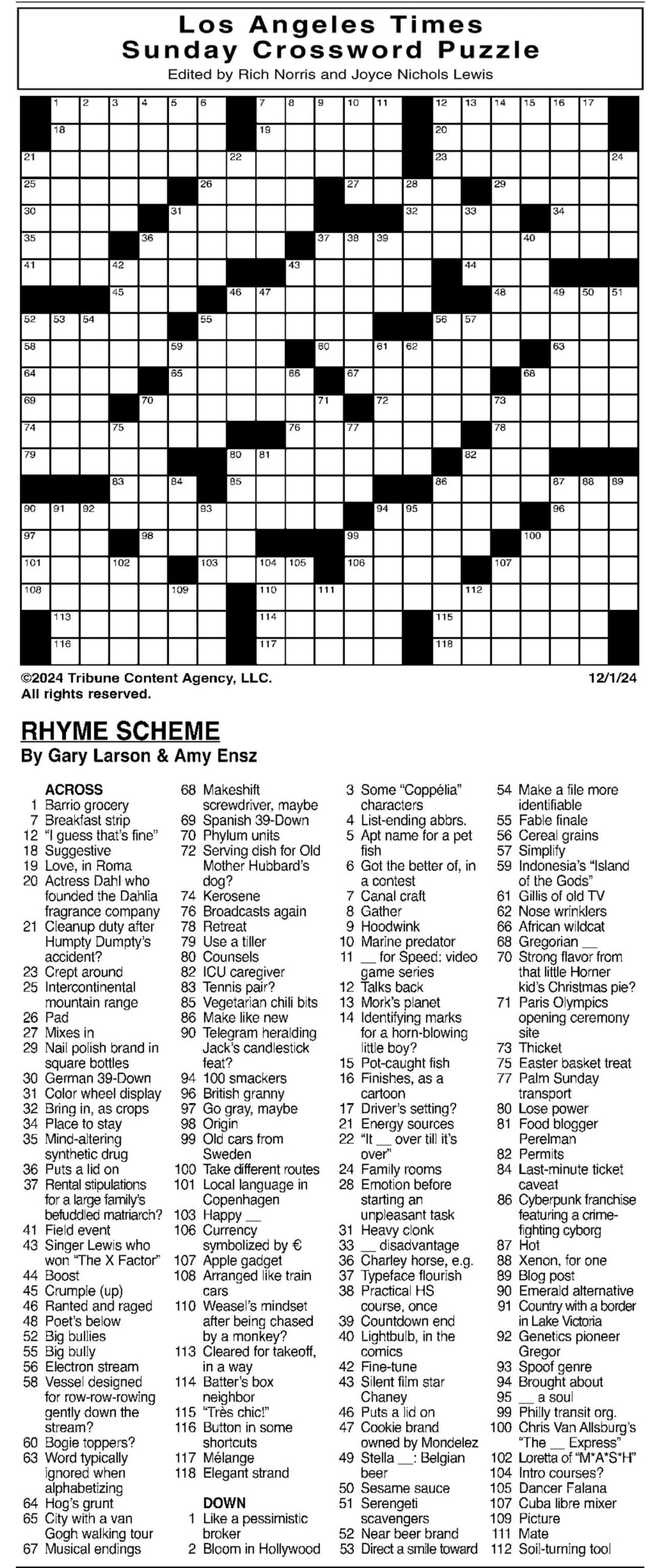 Crossword Puzzler Puzzles