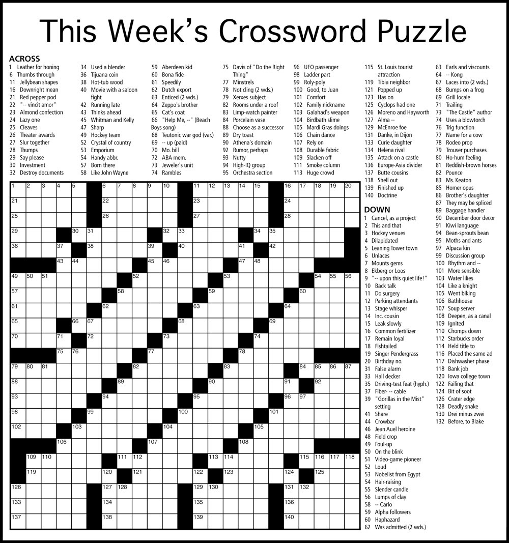 Crossword Puzzles For Adults Best Coloring Pages For Kids