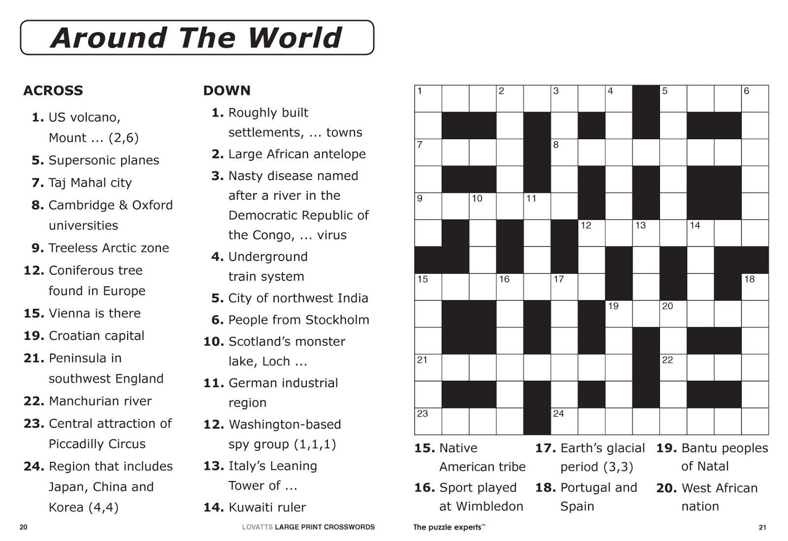 Crossword Puzzles Washington