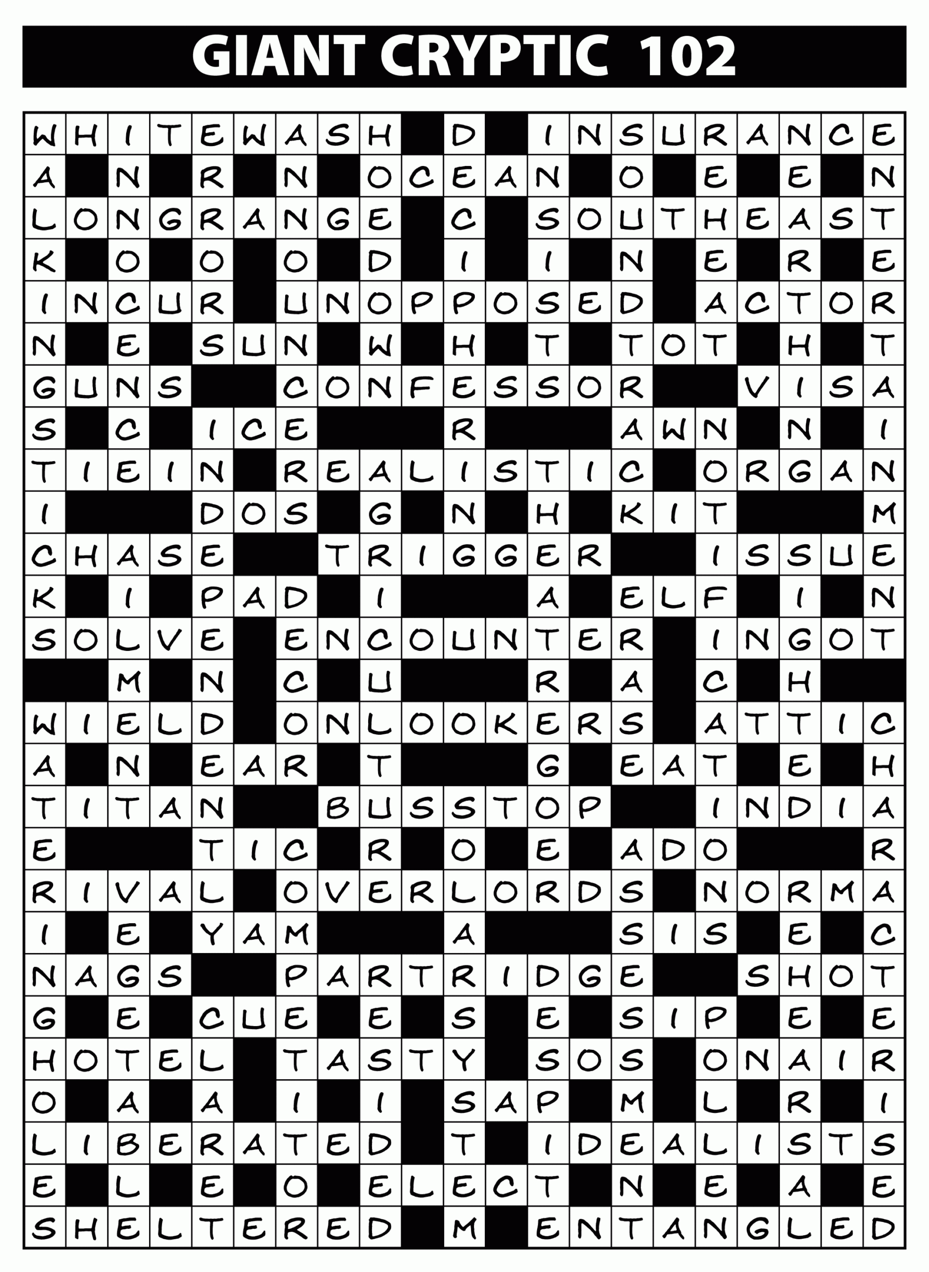 Crossword U0026 Puzzle Collection Solutions Issue 102 Lovatts Crossword Puzzles Games U0026 Trivia