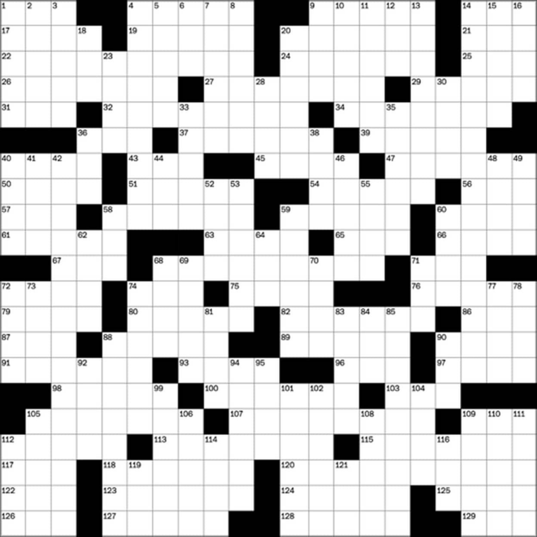 Washington Times Free Crossword Puzzle Free Printable Crosswords