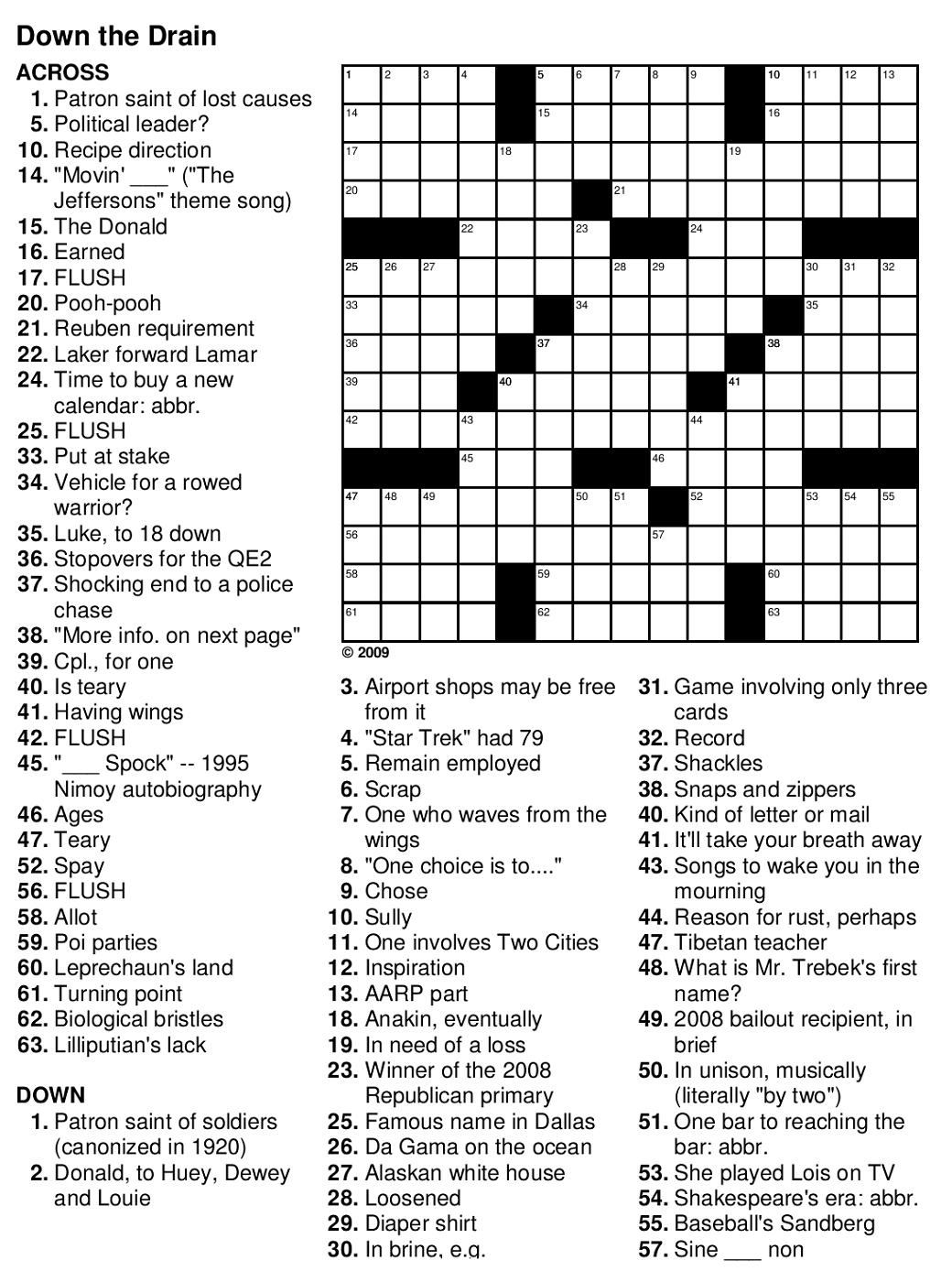 Easy Crossword Puzzles For Seniors Activity Shelter Worksheets Library
