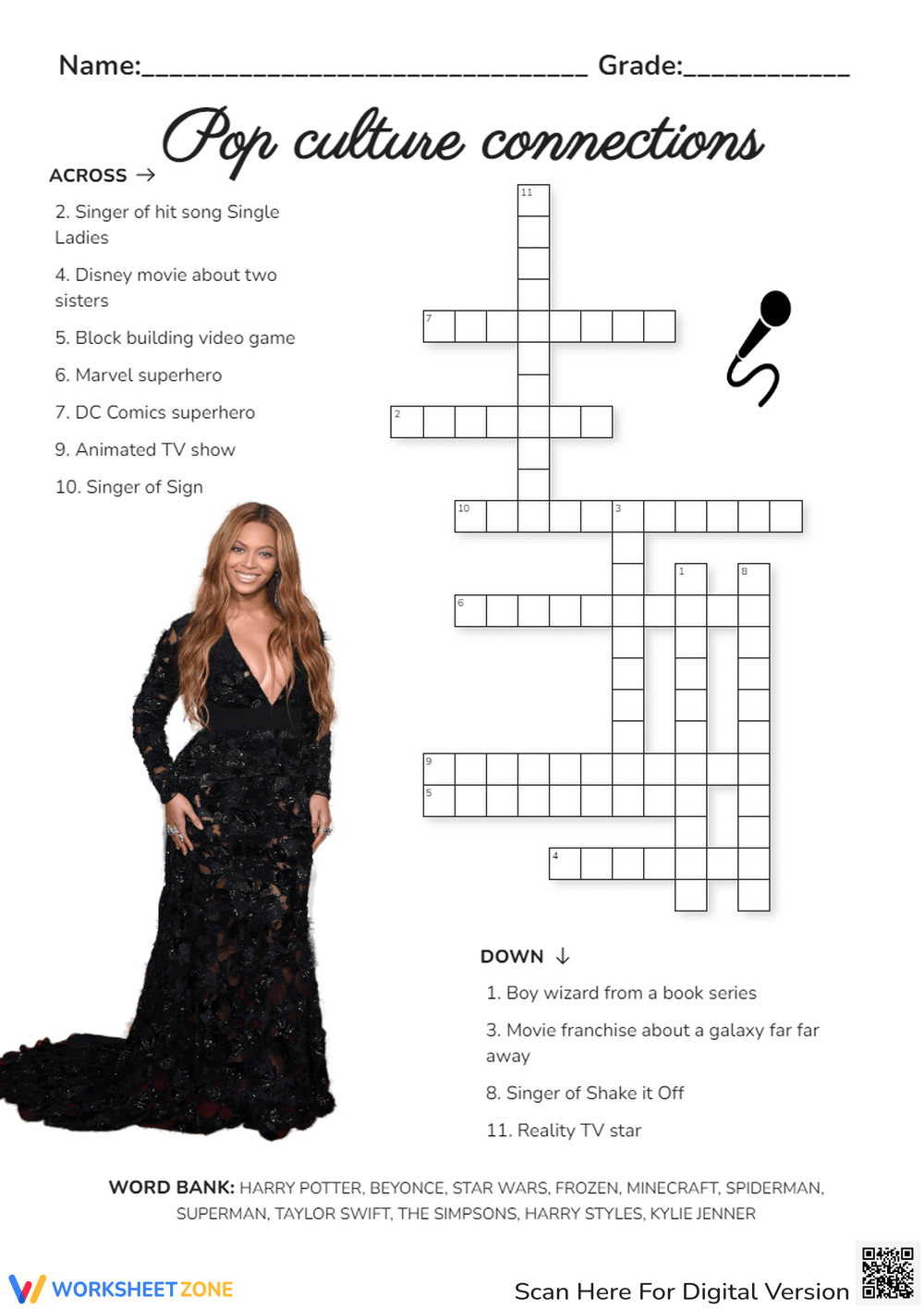 Free Interesting Pop Culture Crossword Puzzles For Everyone 