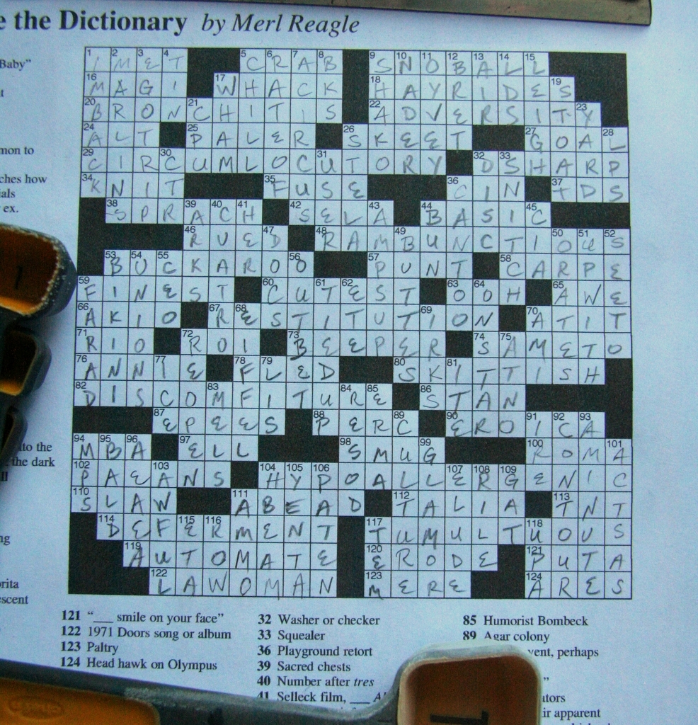 If I Wrote The Dictionary Sunday April 21 2008 By Merl Reagle Life With Leo