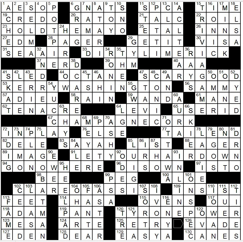 L A Times Crossword Corner Sunday March 17 2024 Doug Peterson