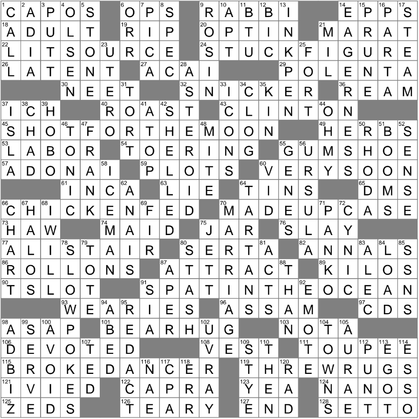 LA Times Crossword 15 Jun 25 Sunday LAXCrossword