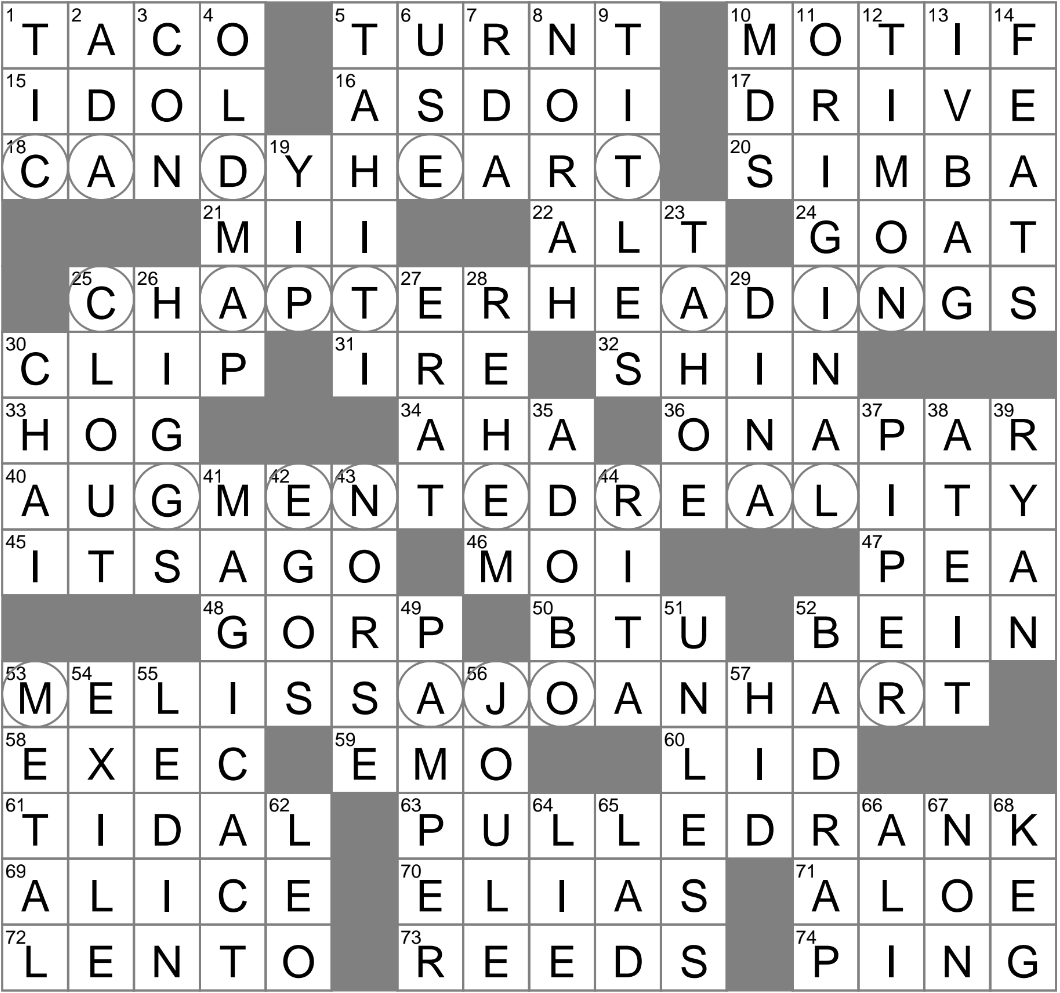 LA Times Crossword 17 Jan 24 Wednesday LAXCrossword