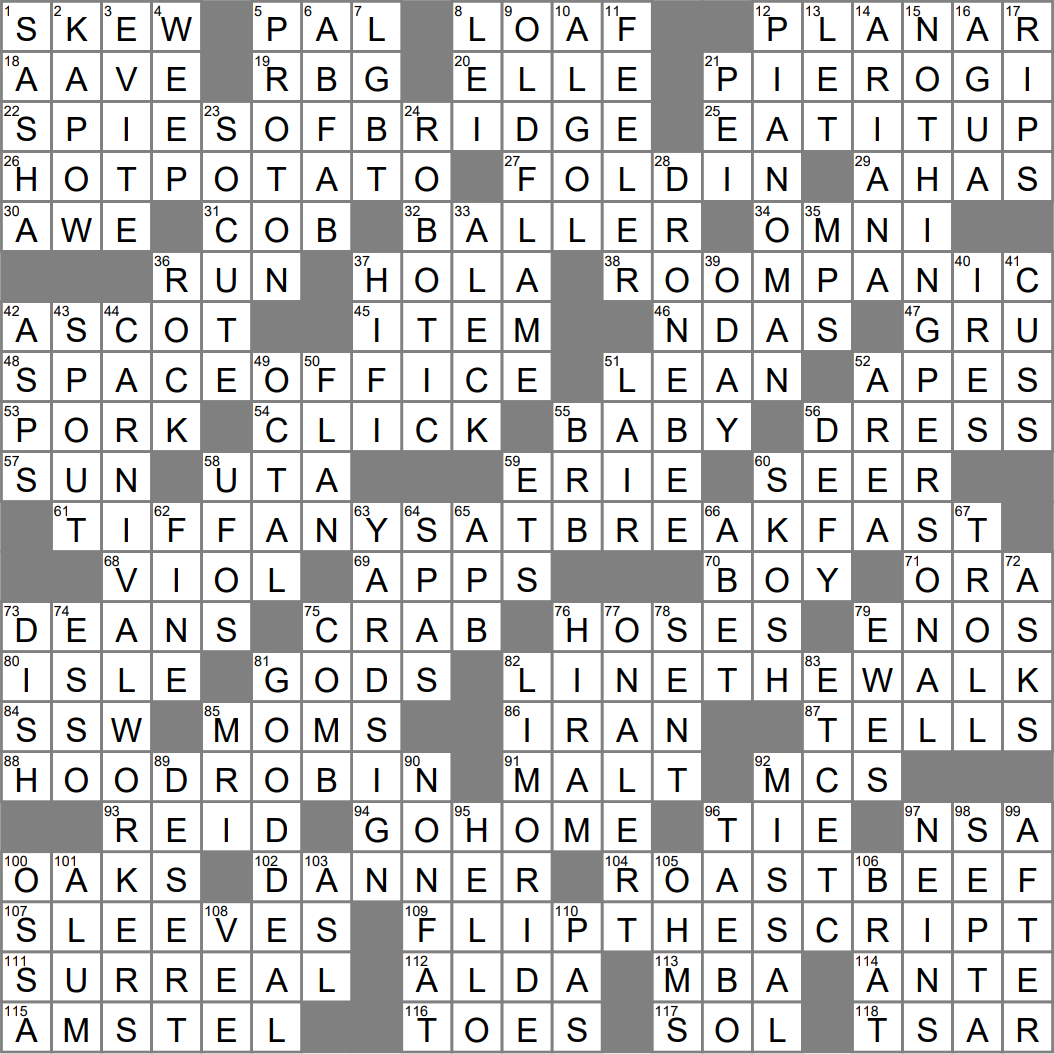 LA Times Crossword 2 Jul 23 Sunday LAXCrossword