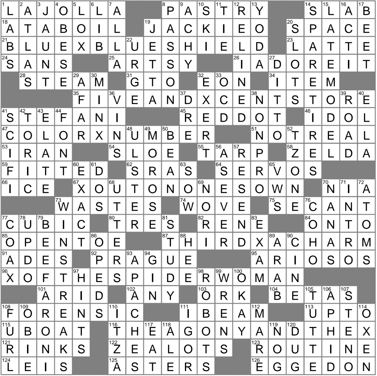 LA Times Crossword 24 Sep 23 Sunday LAXCrossword