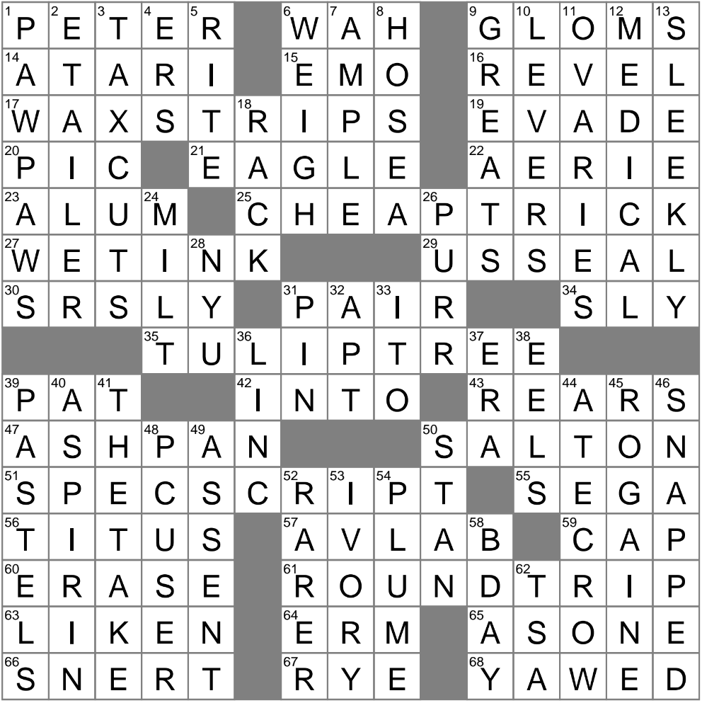 LA Times Crossword 5 Jun 25 Thursday LAXCrossword