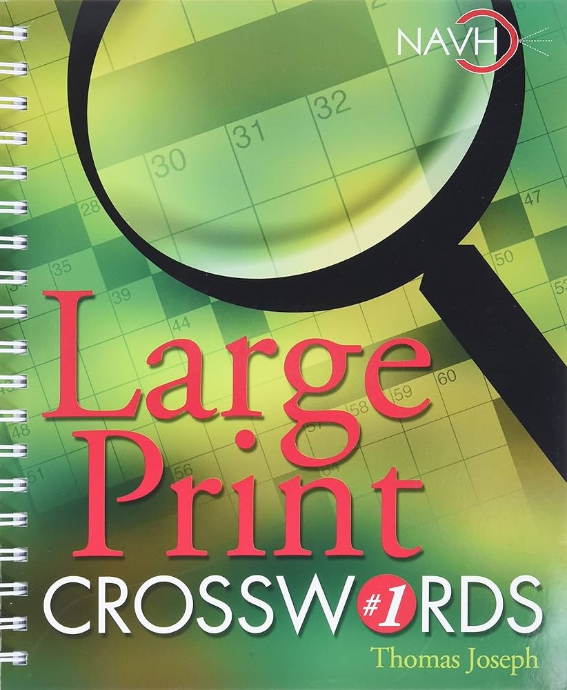 Large Print Crosswords 1 Joseph Thomas 9781402707667 Amazon 