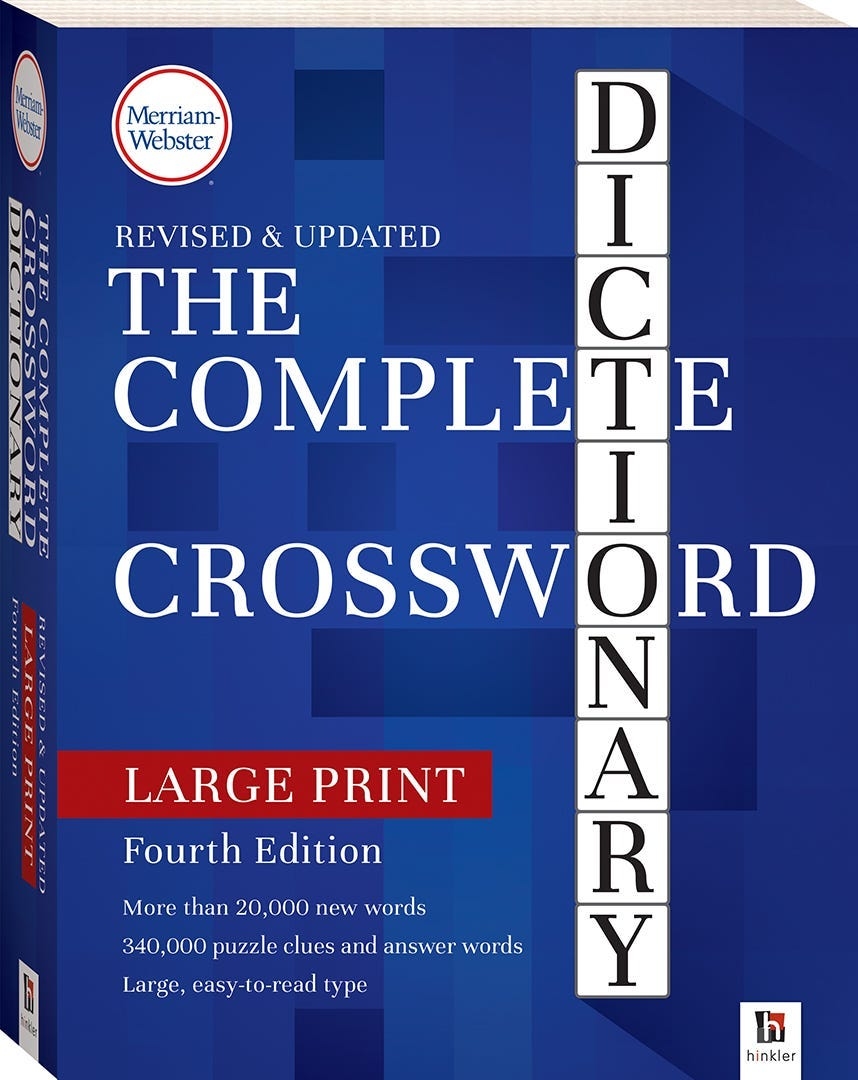 Merriam Webster Complete Crossword Dictionary 4th Edition By Hinkler Books Hinkler Books 9781488934469 Dymocks