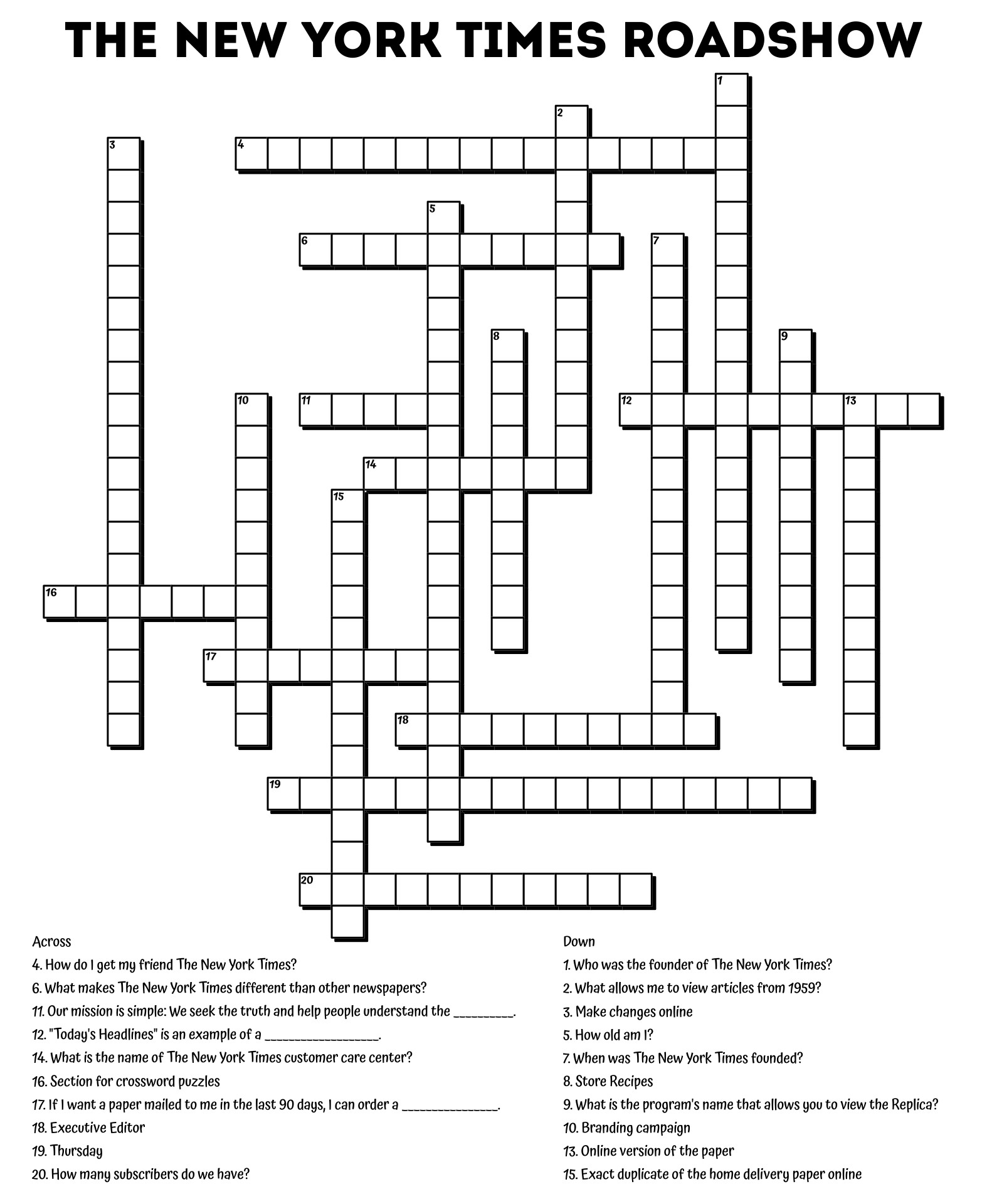 New York Times Crossword Puzzle Calendar School Academic Calendar