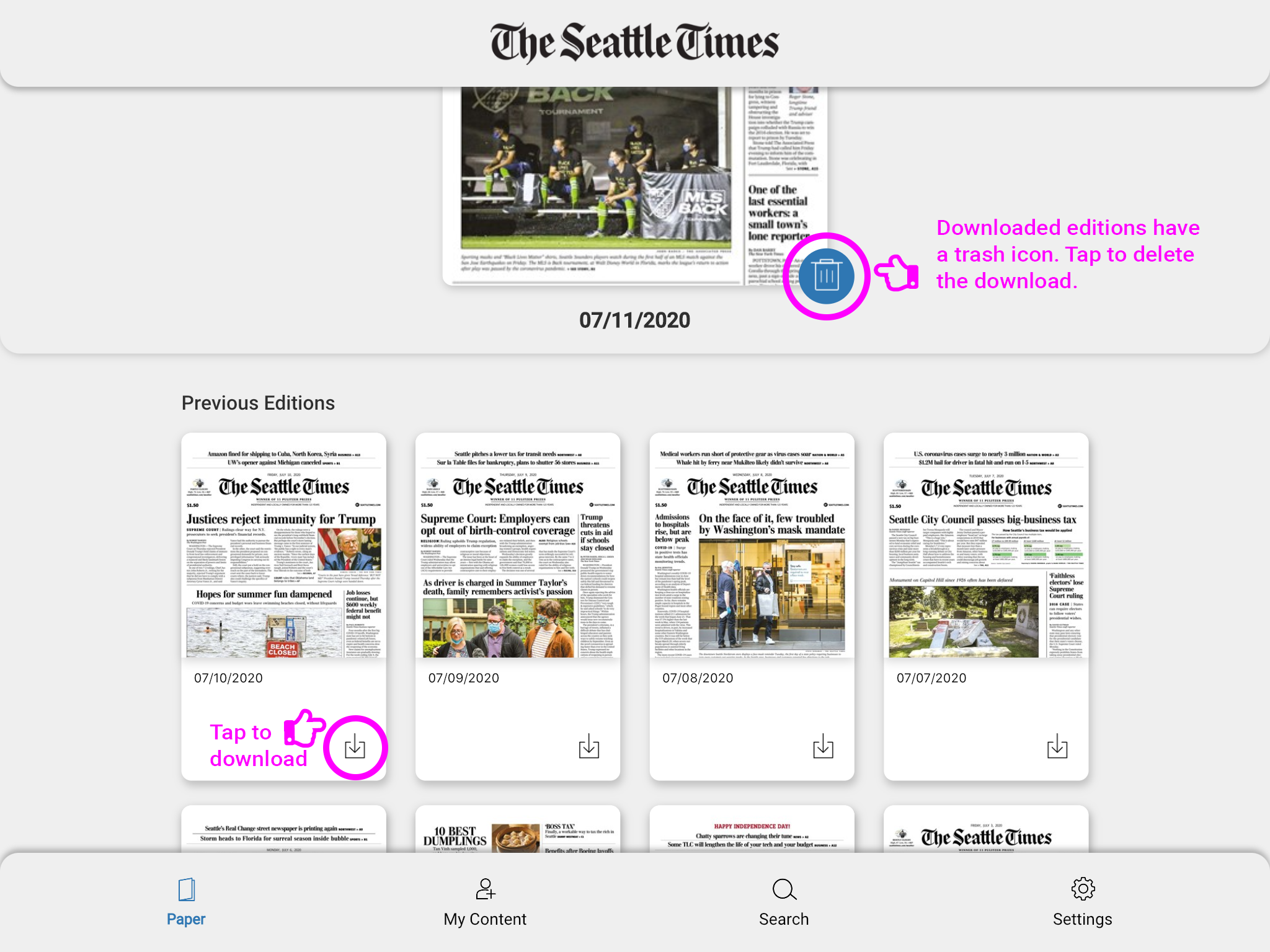 Print Replica App FAQs The Seattle Times