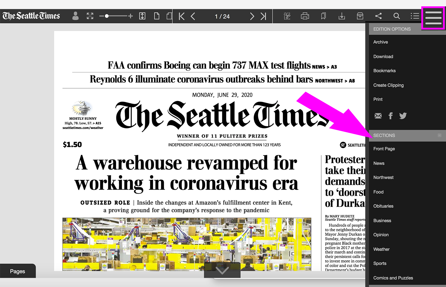 Print Replica FAQs The Seattle Times