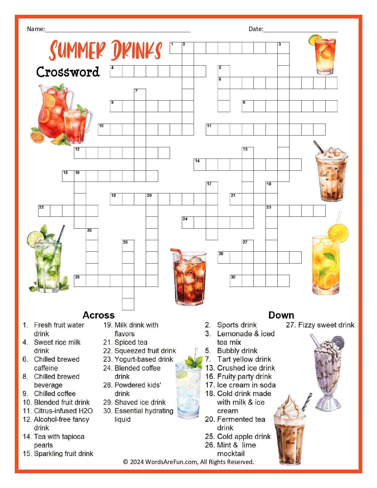 Printable Crossword Puzzles For Adults Worksheets Library