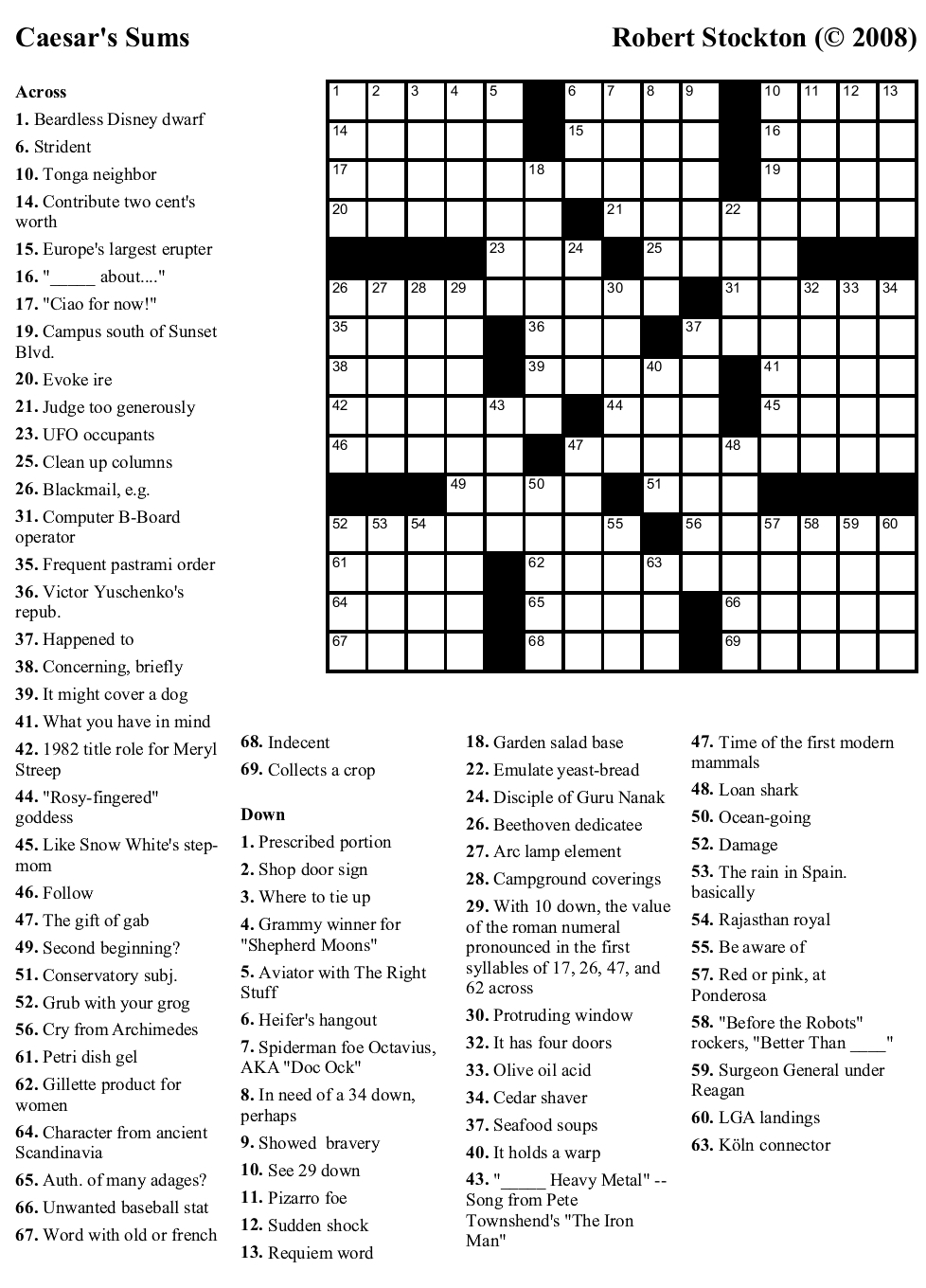 Printable La Times Crossword Puzzle Printable Templates