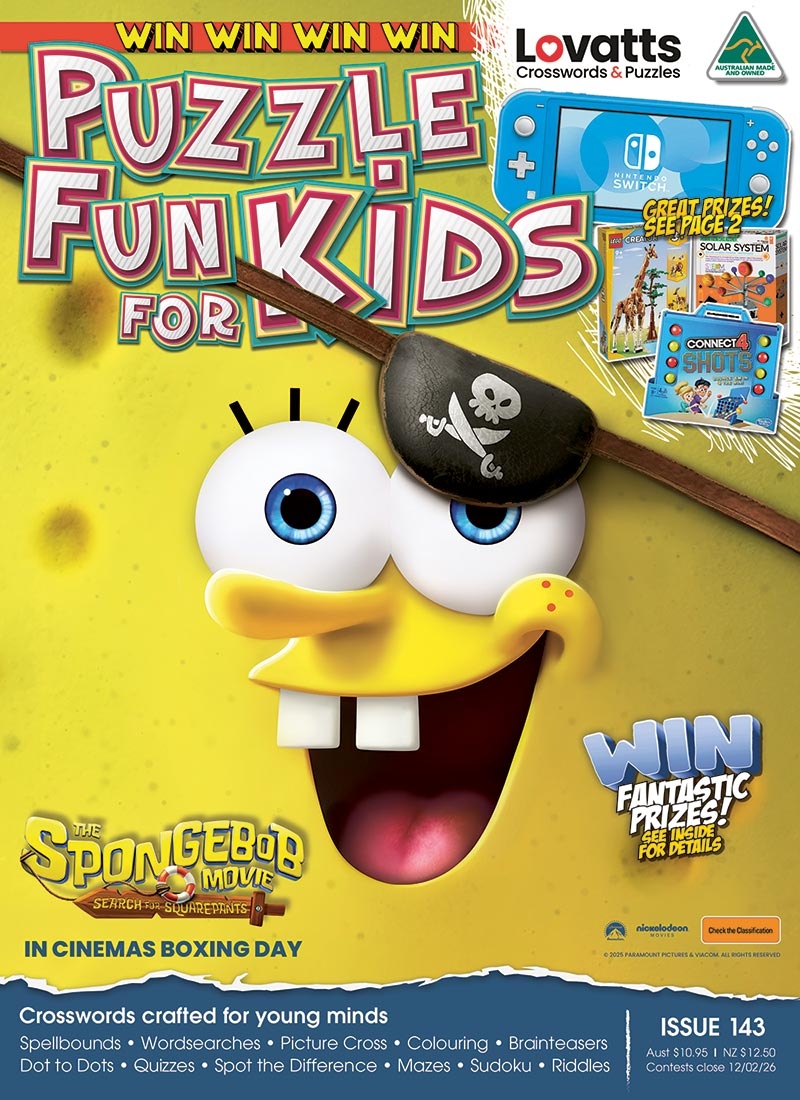 Puzzle Fun For Kids Magazine Lovatts Crossword Puzzles Games U0026 Trivia