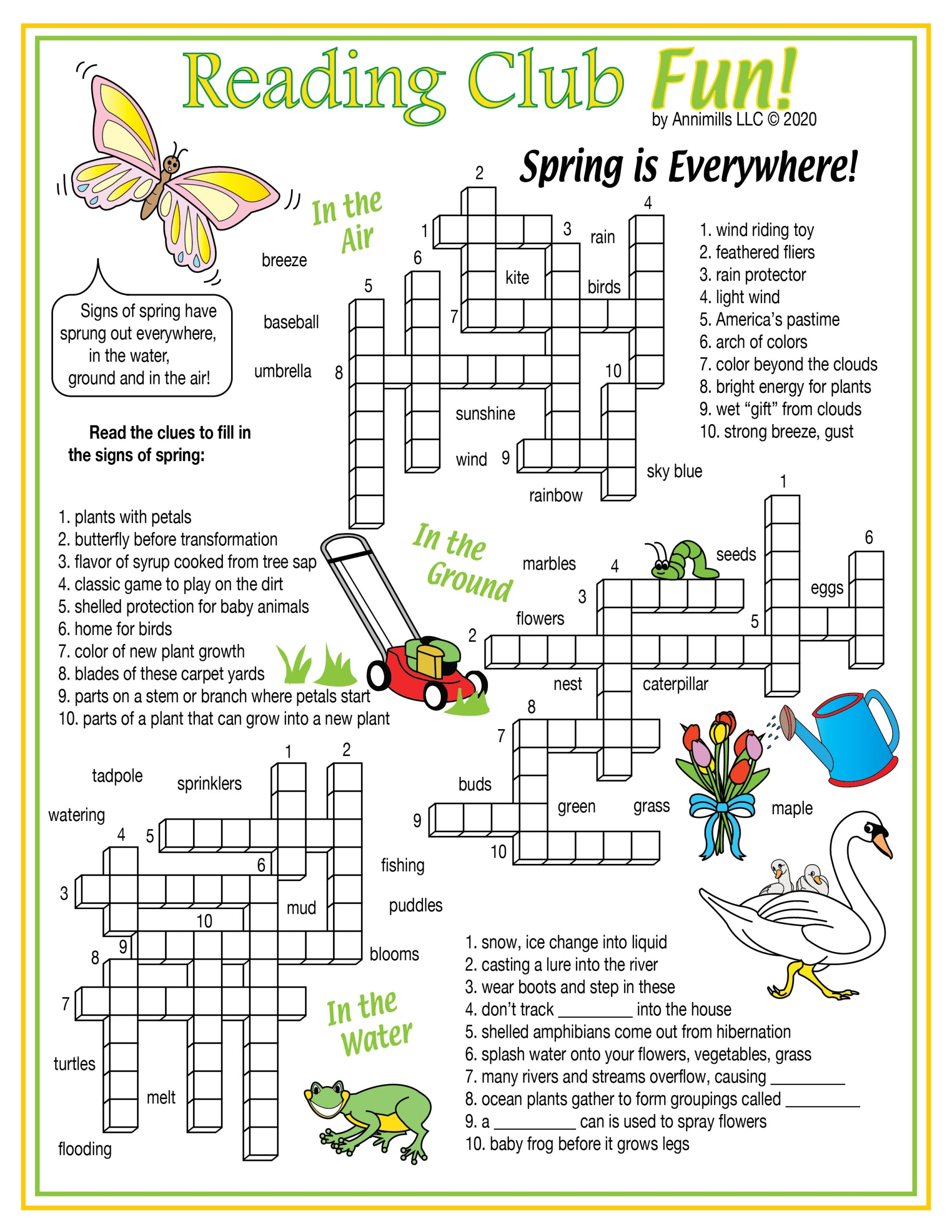 Signs Of Spring Everywhere Printable Crossword