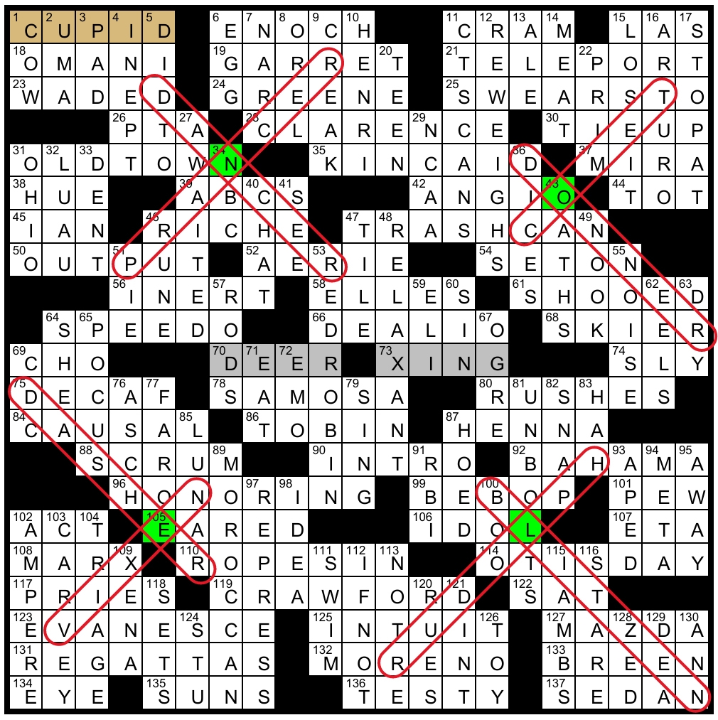 Solution To Evan Birnholz s Dec 22 Crossword Sign Of The Times The Washington Post
