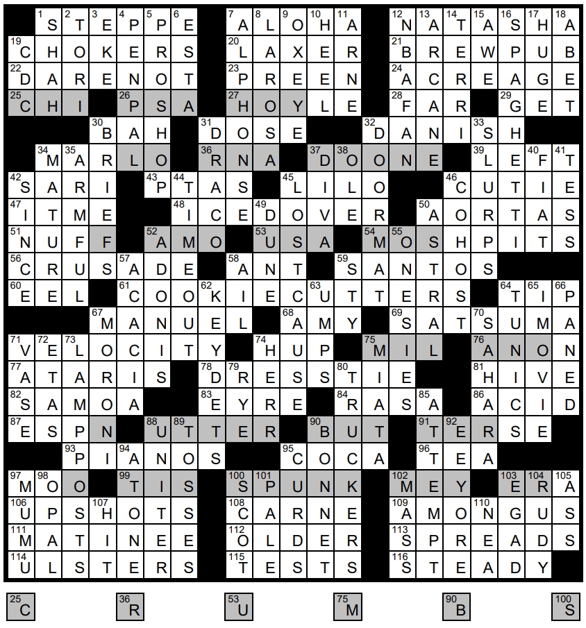 Solution To Evan Birnholz s Jan 14 Crossword Breaking A Sweet