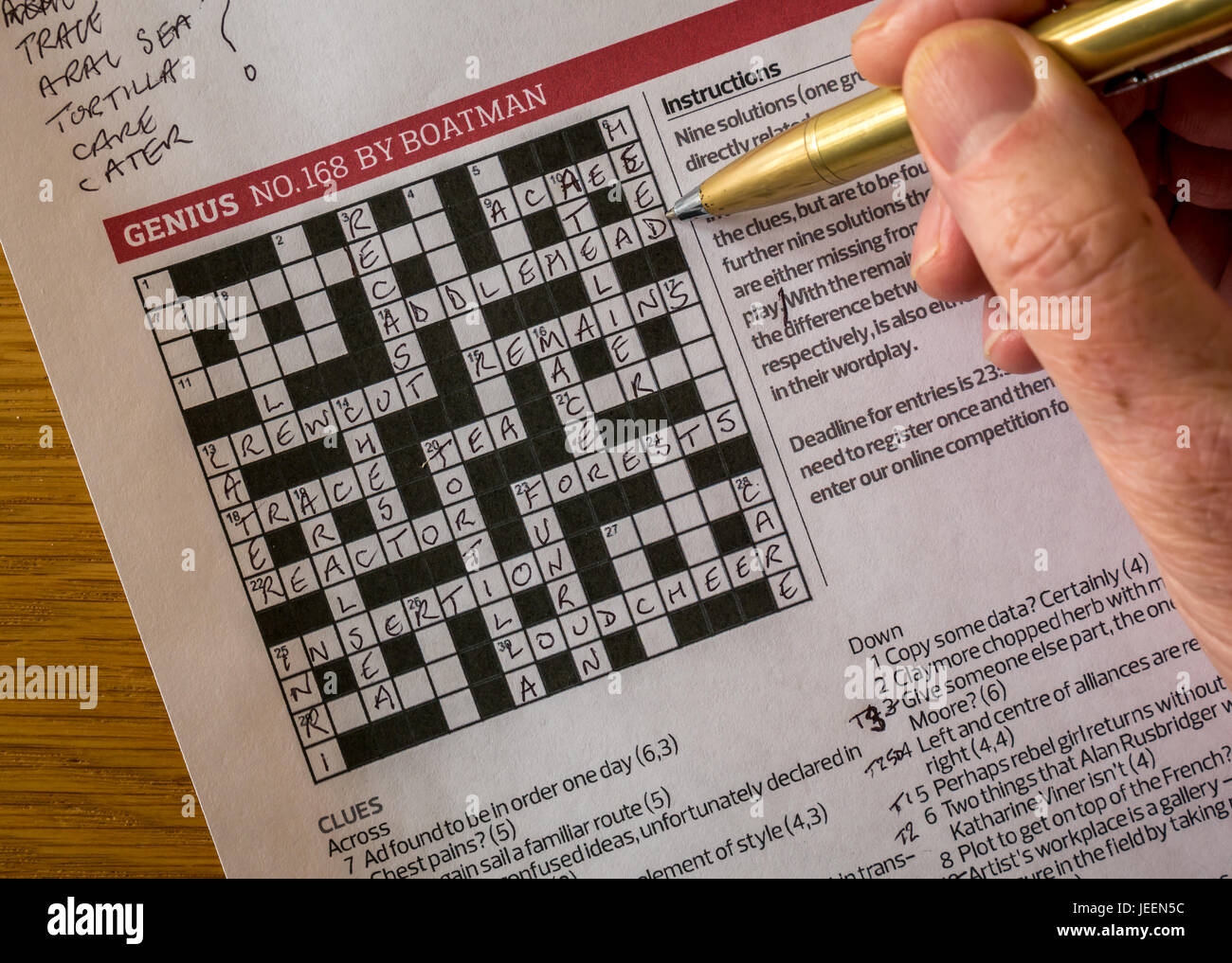 Solving Complicated Crossword Puzzle In The Guardian Newspaper 