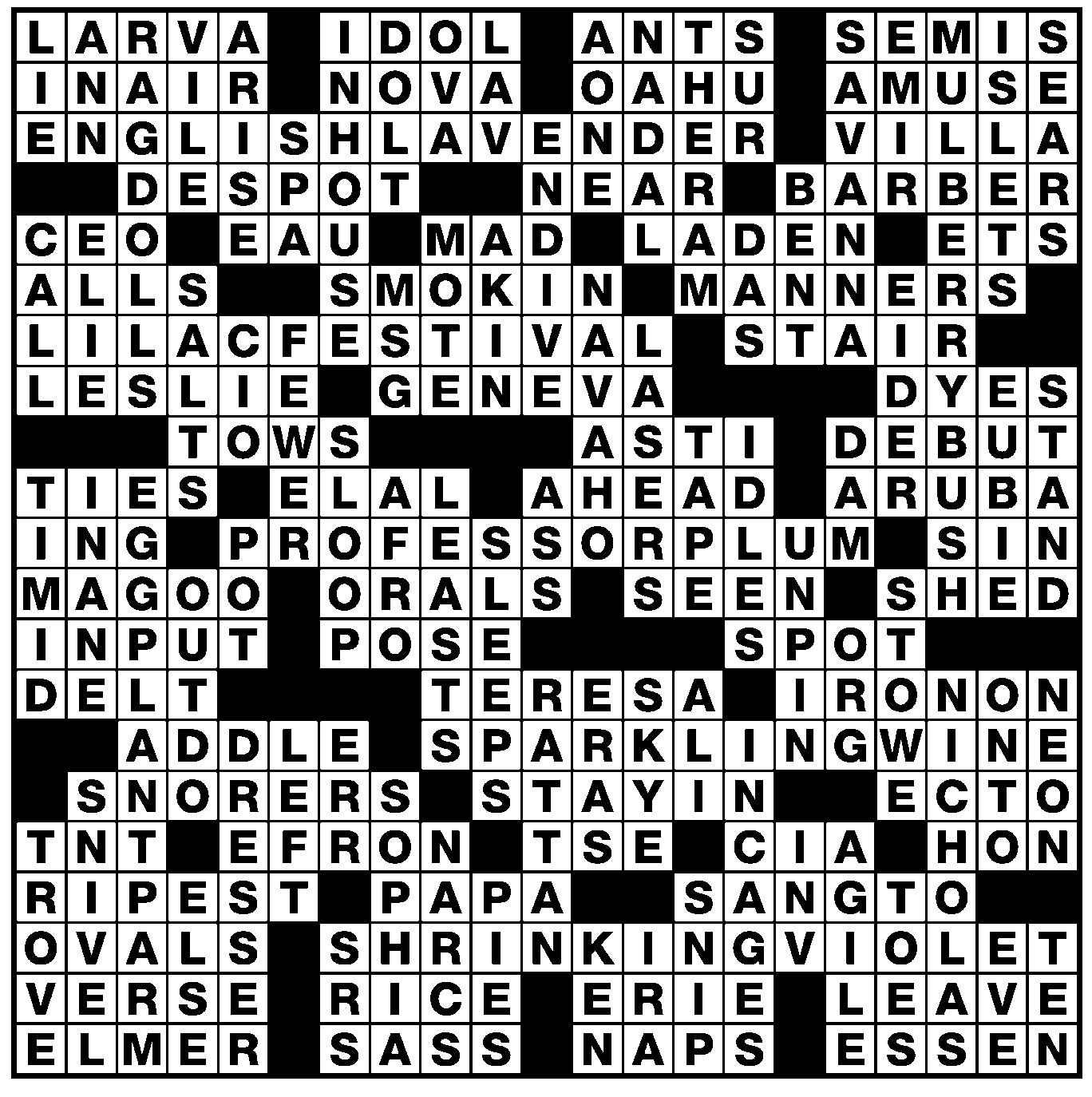 THE NEWSDAY CRASSWORD The Mountain Eagle