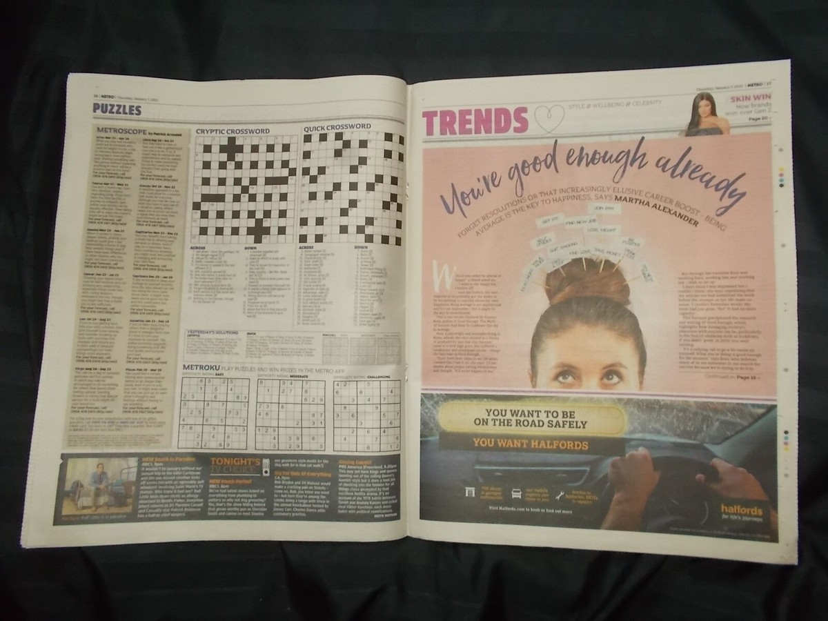 The UK Metro Newspaper 07 01 21 January 7th 2021 Anarchy In The US Congress EBay