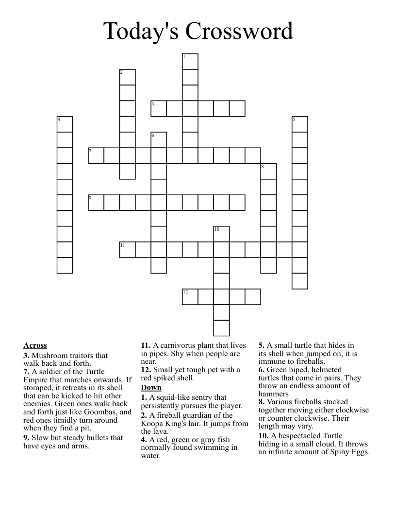 Today s Crossword WordMint