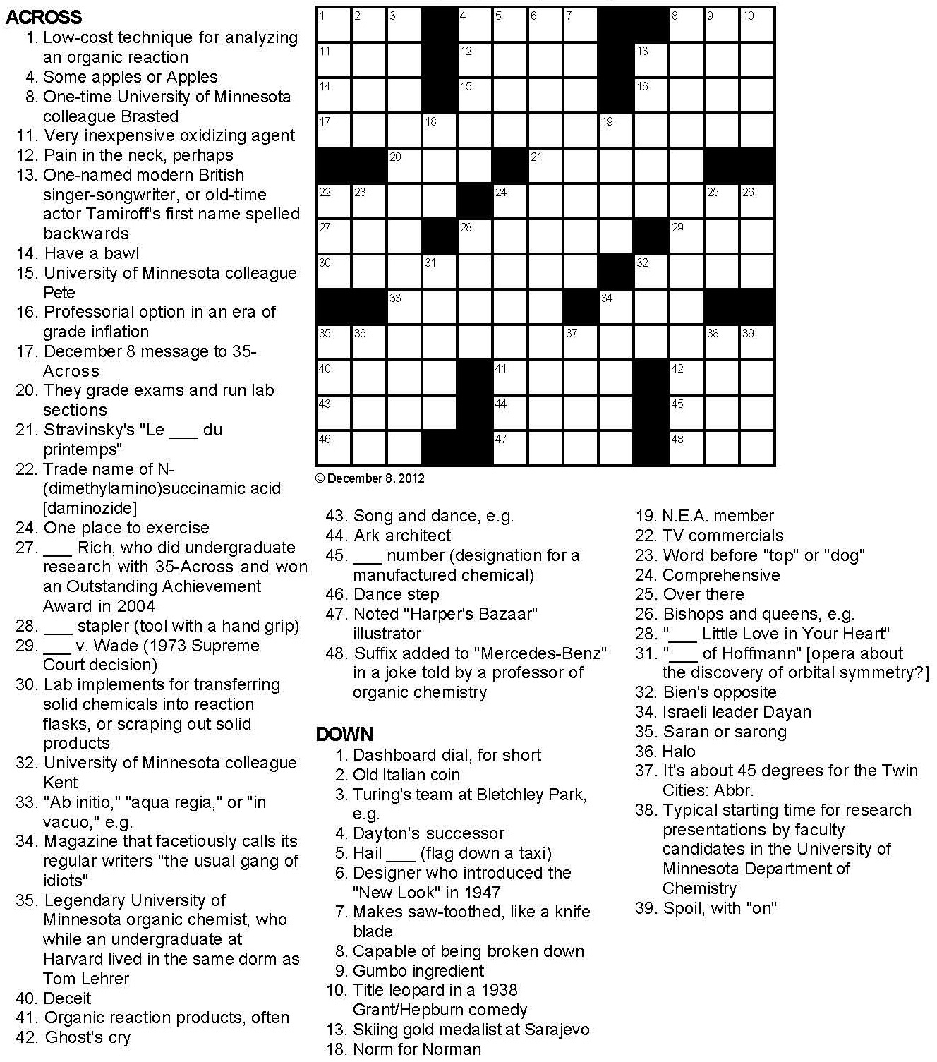 Universal Crossword Puzzle Clue