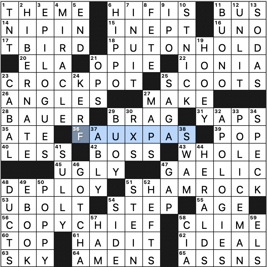 Wednesday January 25 2023 Diary Of A Crossword Fiend