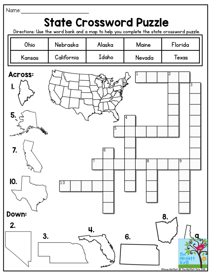 3Rd Grade Crossword Puzzles Printable Printable New Year Banners