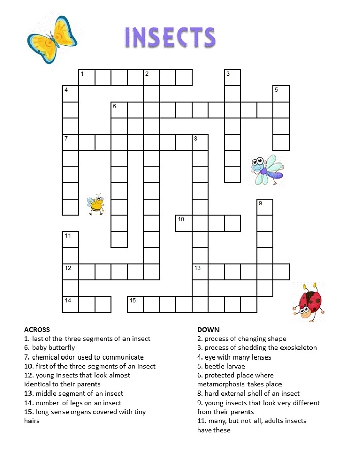 Childrens Crossword Printable Fun And Educational Puzzles For Kids 