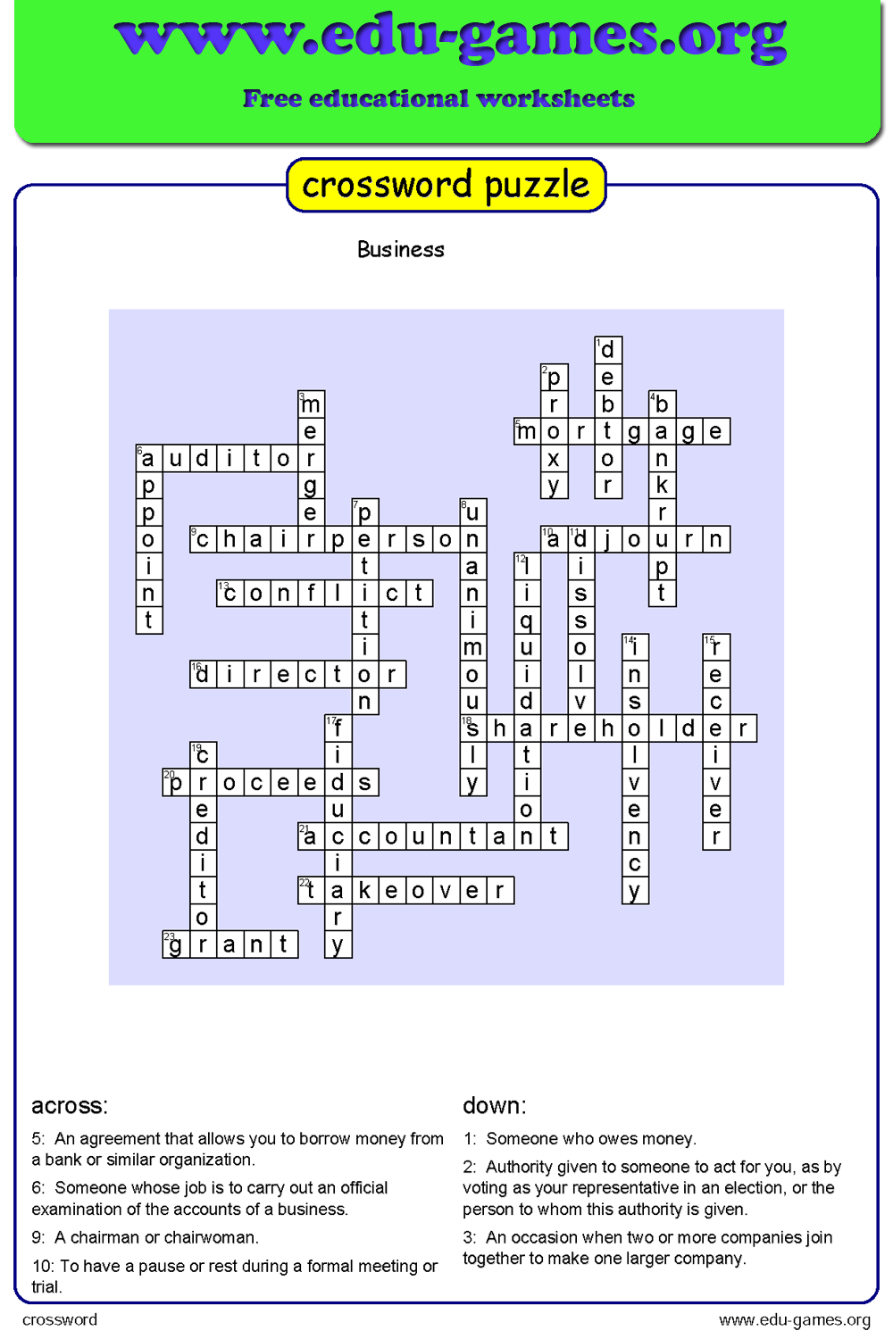 Create Your Own Crossword Free Printable Crosswords