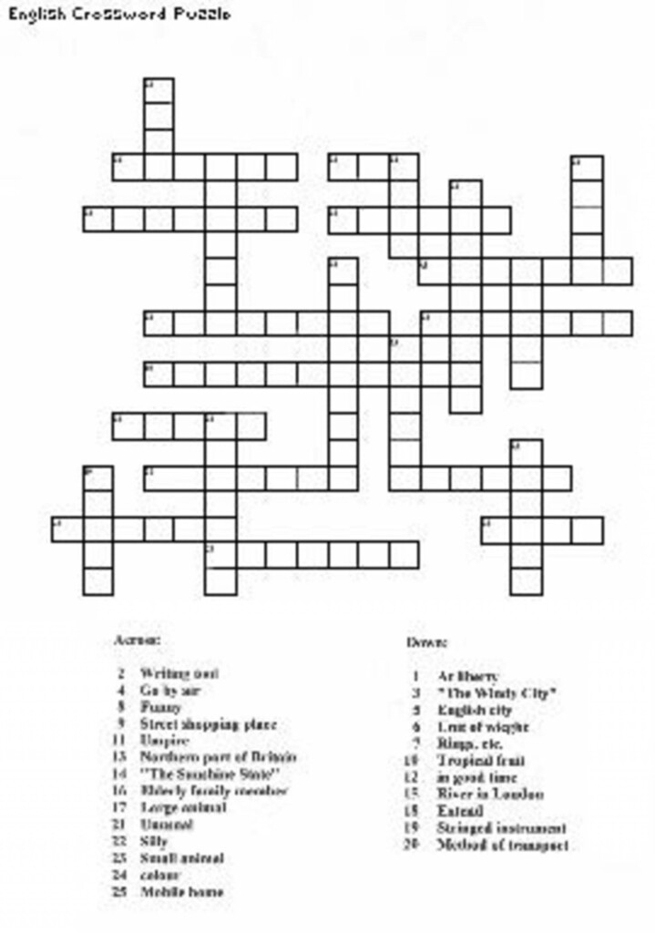 Crossword Maker Free Printable Free Printable Crosswords