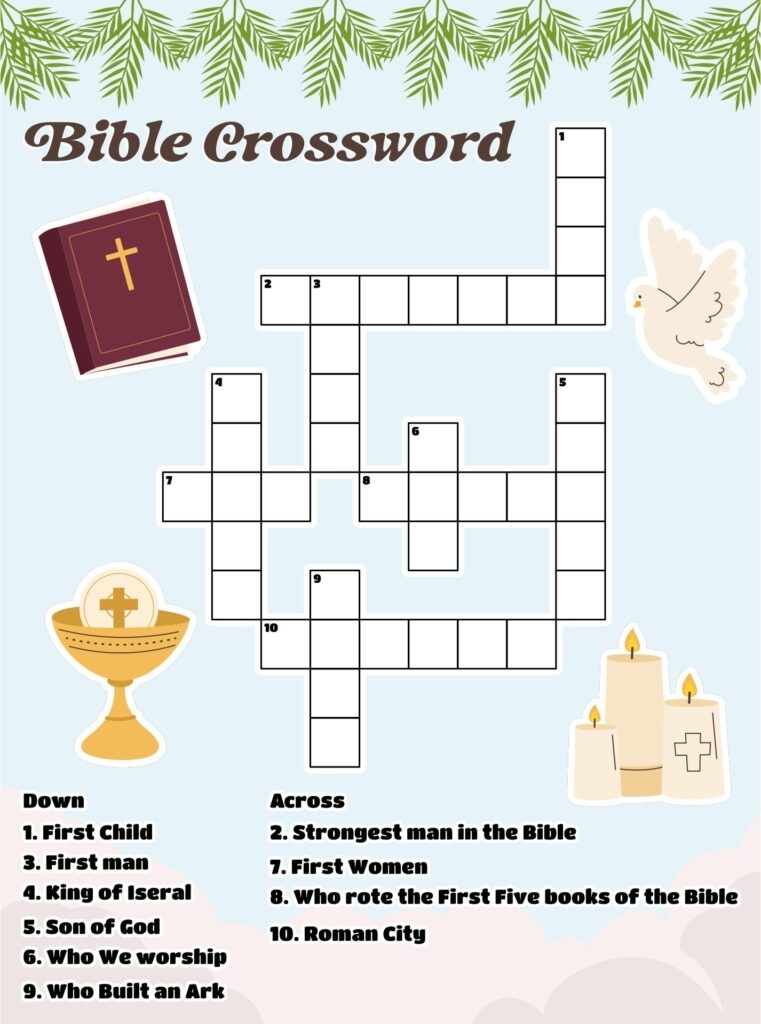 Crossword Printable Crossword Template
