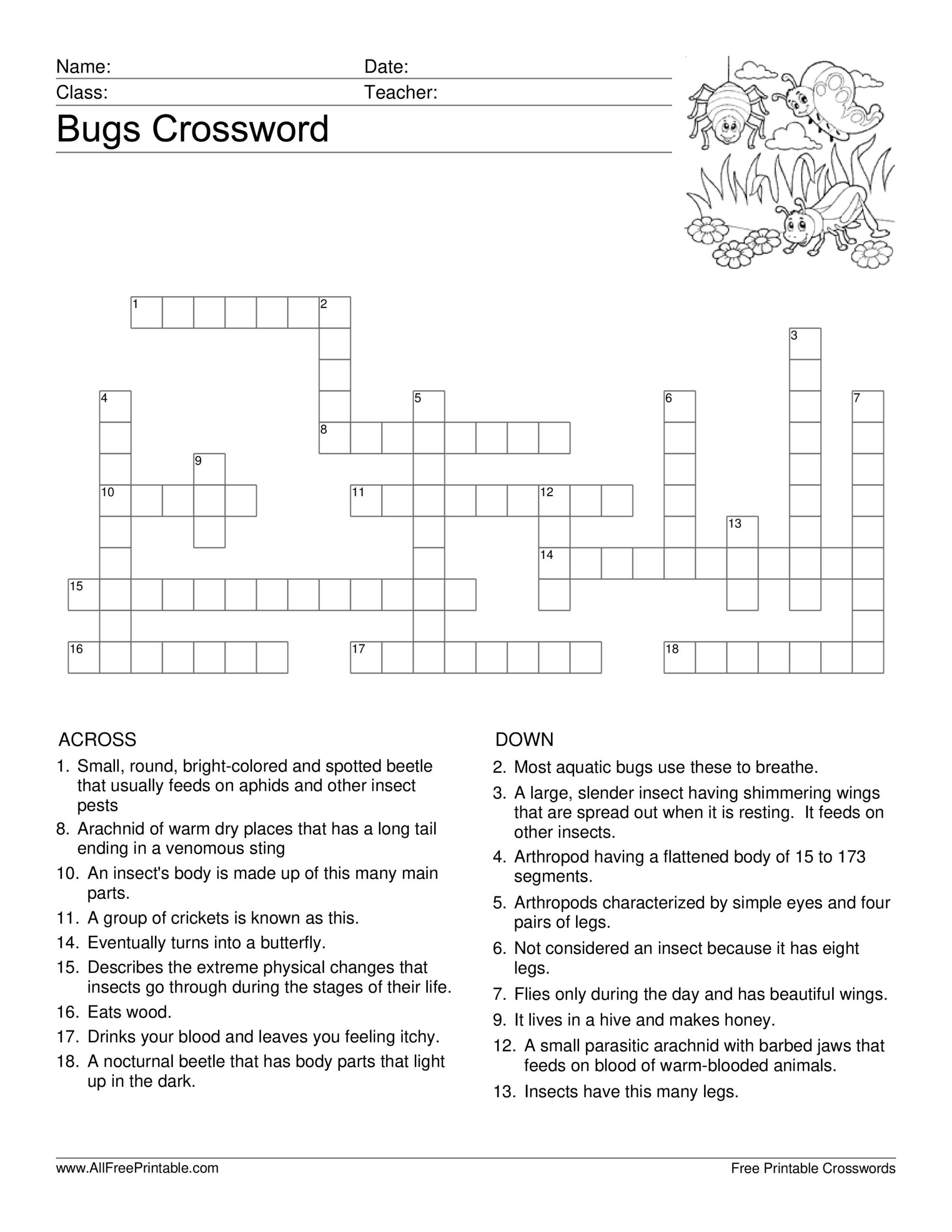 Crossword Template Printable Free Printable Crosswords
