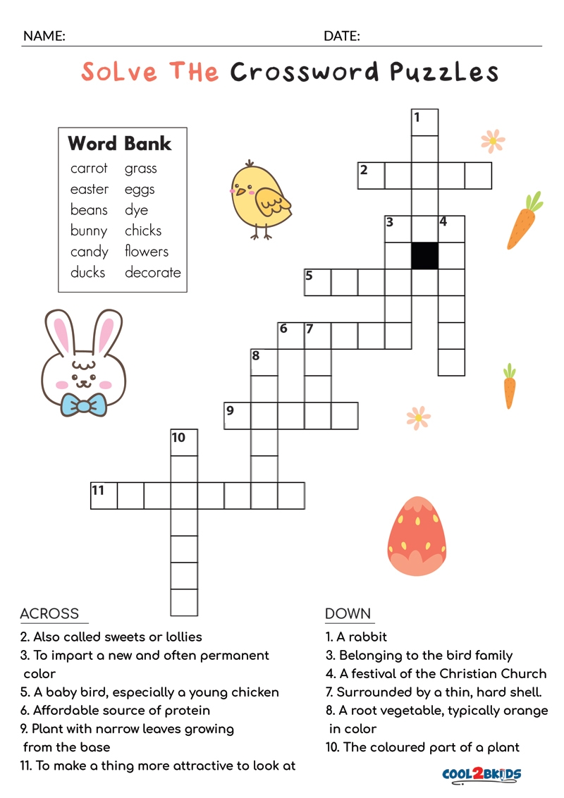 Easy Crosswords Free Printable