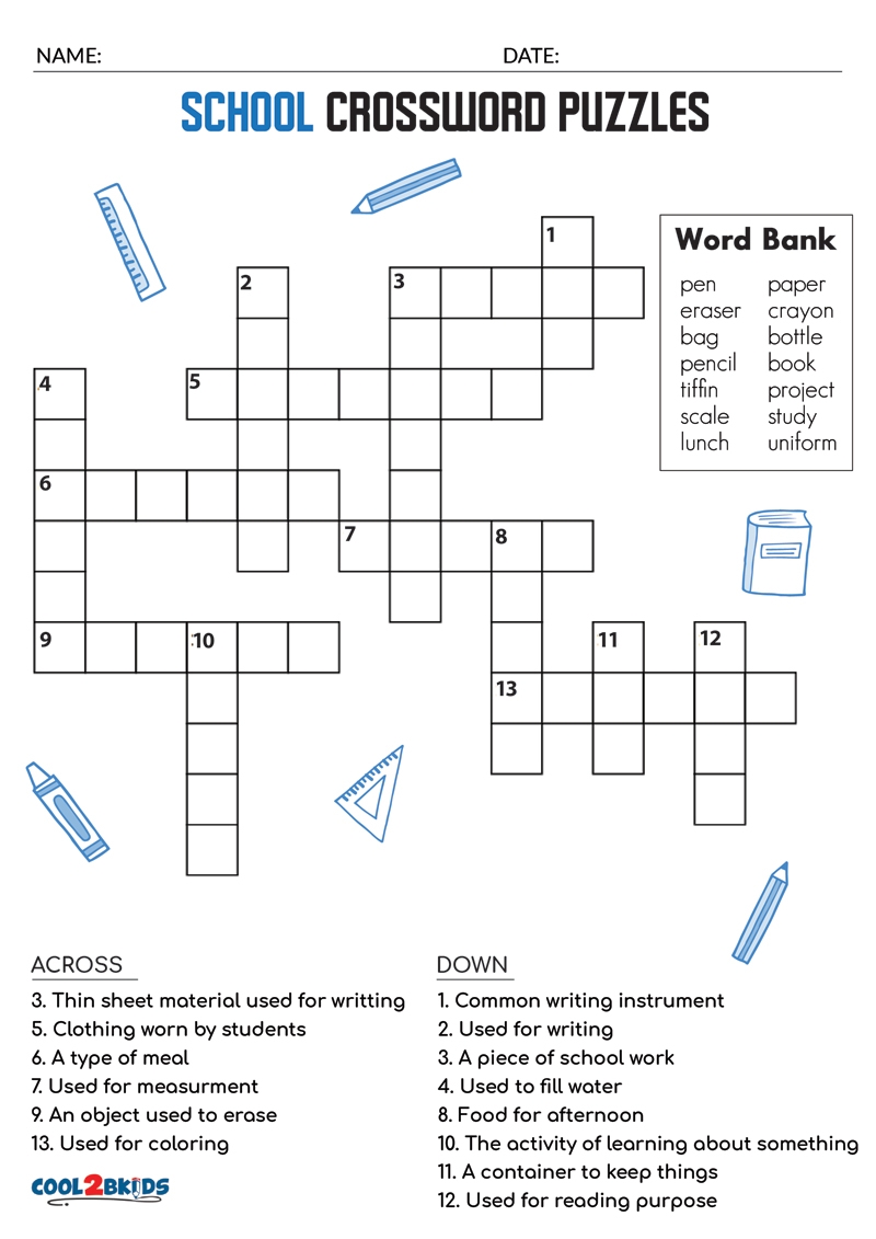 Easy Crosswords Free Printable