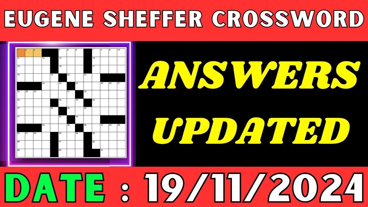 Eugene Sheffer Printable Crossword Puzzles All FREE Printables
