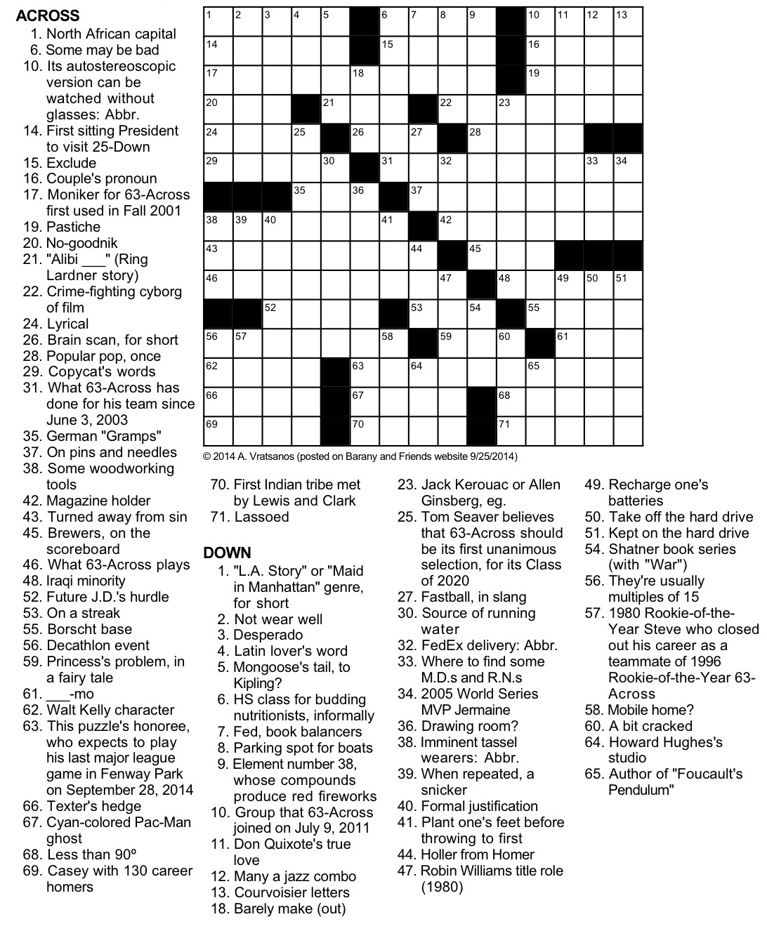 Fill In Crosswords Printable Free Daily Crossword Printable