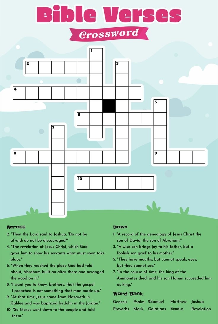 Free Bible Crosswords Printable Mom Printable