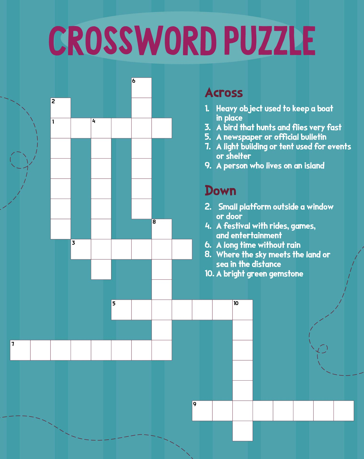Free Easy Printable Crossword Puzzles For Adults