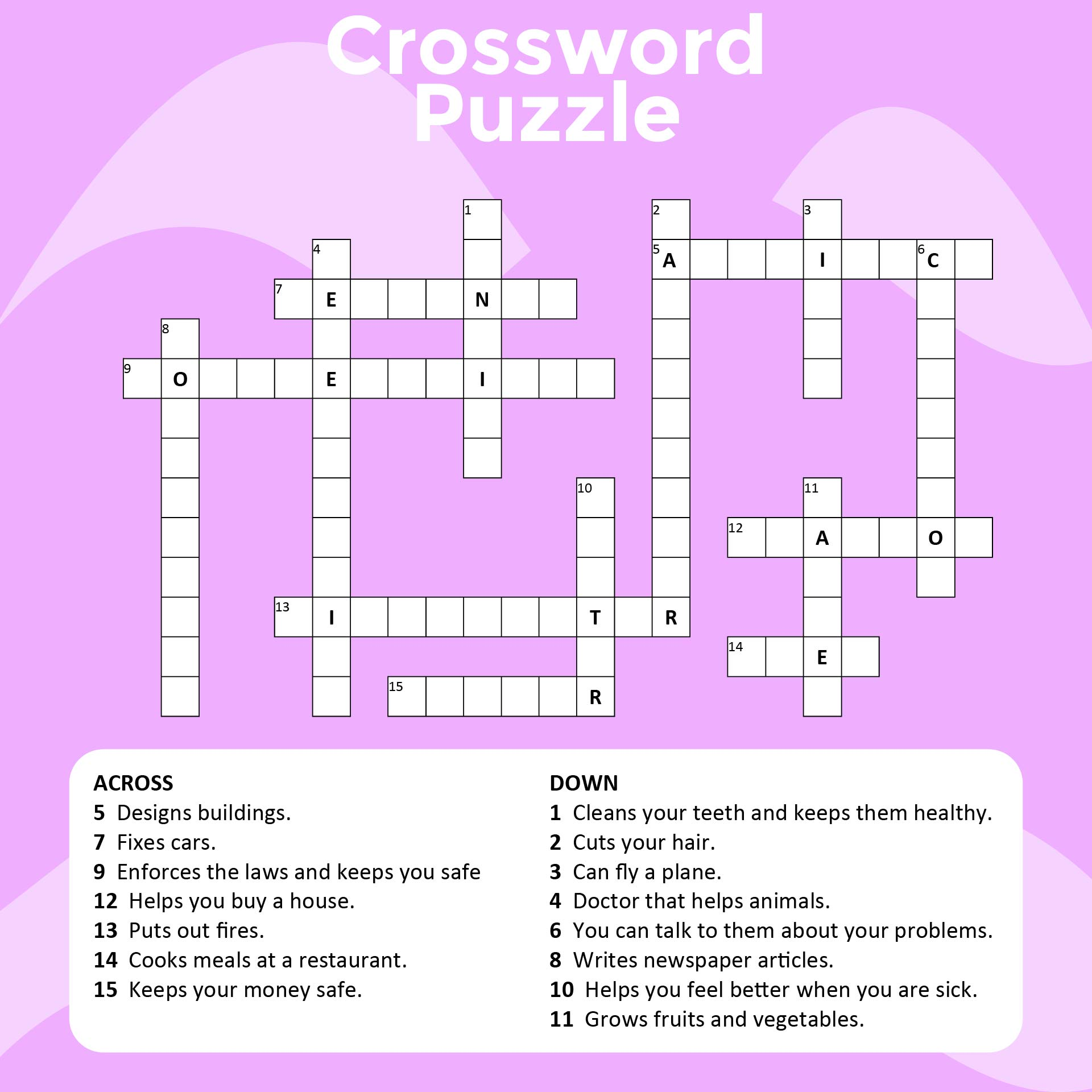 Free Fun Printable Crosswords Easy Brain Teasers Printables For 