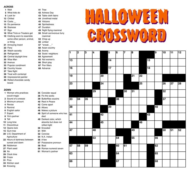 Free Large Printable Crossword Puzzles Free Printable Templates
