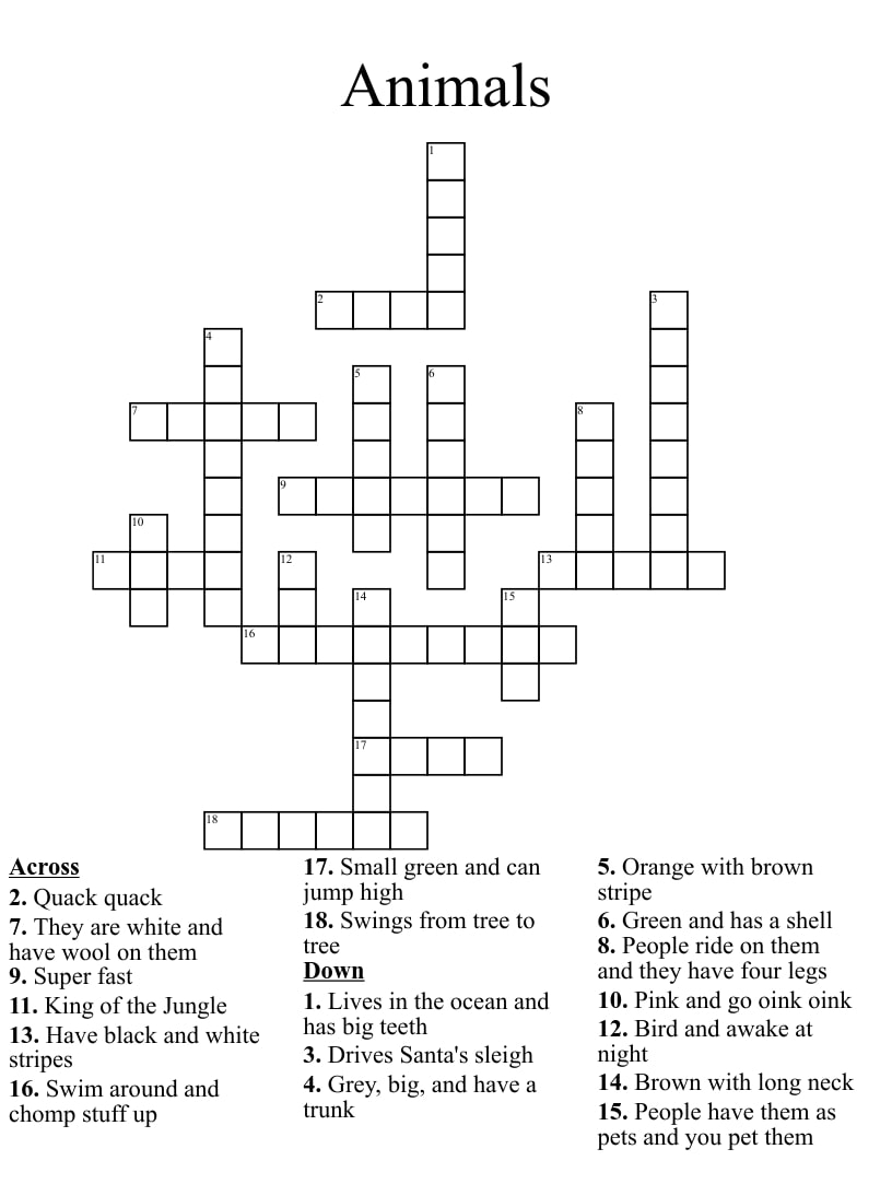 Free Medium Crossword Puzzles Printable Answers Printables For Everyone
