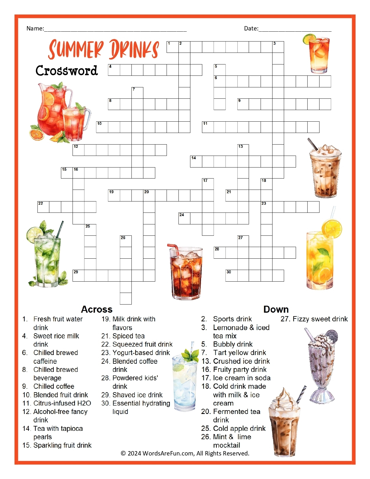 Free Printable Crossword Puzzles Adults Printable Templates Hub