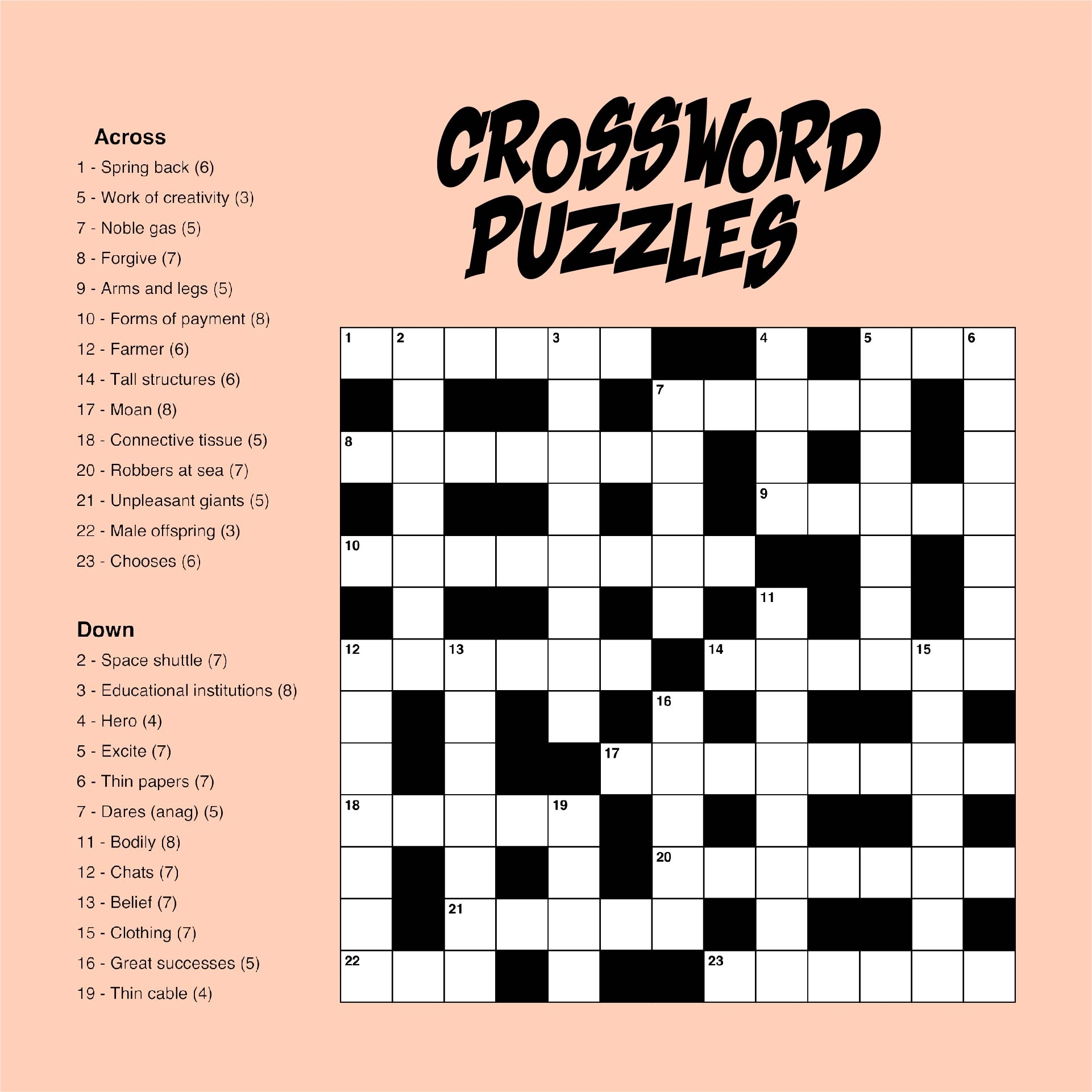 Free Printable Crosswords Easy Free Crossword Puzzle