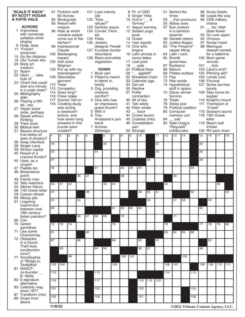 Free Printable Sunday Crossword Puzzles Pdf Printable Crossword Template